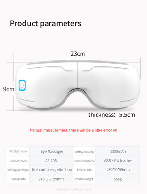 Προσαρμοσμένο λογότυπο Lable Hot Compress Eye Care Μασάζ για έξυπνο ηλεκτρικό μασάζ ματιών