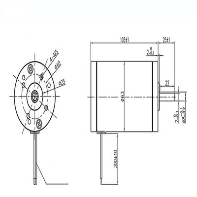 24VDC Βουρτσισμένος κινητήρας 0,18n. M 2800 στροφές ανά λεπτό Ηλεκτρικός κινητήρας Μόνιμος μαγνήτης Αποτελεσματικότητα του κινητήρα IE 1