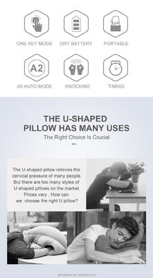 Προσαρμοσμένο χρώμα Μασάζ Σώματος λαιμού σχήμα U Δονητικό μασάζ μαξιλάρι μασάζ μαξιλάρι