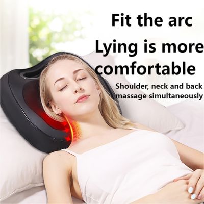 Ηλεκτρικό βαθύ Shiatsu λαιμό ώμος πίσω μασάζ μαξιλάρι με κυλίνδρια ζέστη γόνατος 8W μασάζ