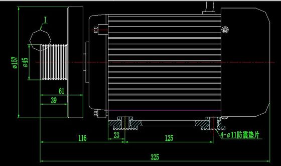 2.0HP κινητήρας εναλλασσόμενου ρεύματος για ράγκμπι 220V/110V 180-4800RPM Διορισμένη συχνότητα 50Hz ράγκμπι
