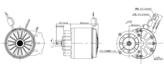 24V 250W/350W Υψηλή ροπή 101mm Gear DC Ηλεκτρικός κινητήρας Μηχανή απαραίτητη