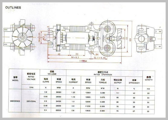 IE 2 Απόδοση 5kw Brushless DC Motor για ηλεκτρικές μοτοσυκλέτες Μεγάλη ροπή 1-80KG.CM