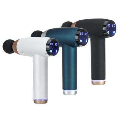 Ελκτρικό όπλο μασάζ με 6 κεφαλές 30 ταχύτητες LCD οθόνη και φόρτιση USB 1kg