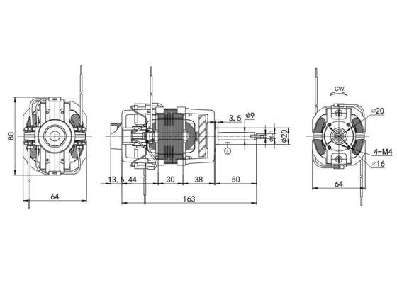 Μεγάλη ταχύτητα 370w 230v 50/60Hz κινητήρας δρομολογίου 12000rpm μονό φάση 75dB θόρυβος παγκόσμιο