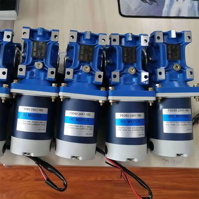 6w-300w Brush DC Electric Motor με NMRV Worm Gear Box 12V/24V/48V 60mm-104mm DC κινητήρας